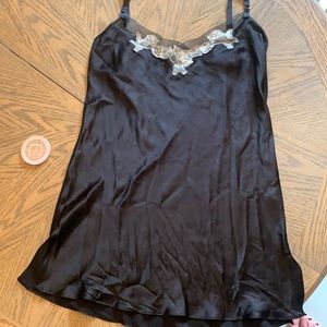 Black Satin Victoria’s Secret Slip Negligee
